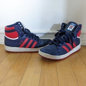 ADIDAS Top Ten RB Shoes High Top Sneakers Mens 6 / Womens 8 Navy Blue Red
